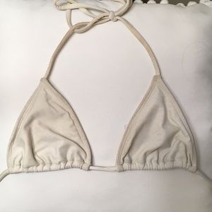 White Triangle bikini top